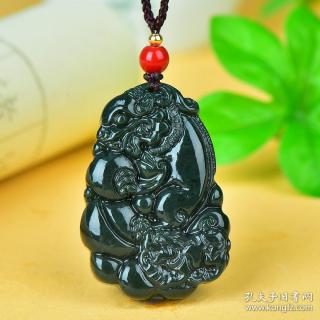 和田玉貔貅玉佩吊坠项链